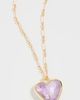 Brinker + Eliza Brinker + Eliza Lovey Necklace Amethyst One - 4