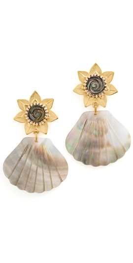 Brinker + Eliza Brinker + Eliza Moonshine Earrings Blacklip Shell One