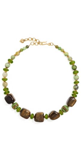 Brinker + Eliza Brinker + Eliza Sprout Necklace Green Mutli One