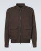 Brioni Brioni Leather-trimmed silk blouson jacket - 1
