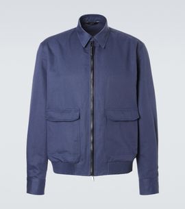 Brioni Brioni Linen and cotton blouson jacket
