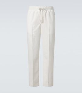 Brioni Brioni Linen and cotton straight pants