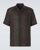 Brioni Brioni Printed linen bowling shirt - 1