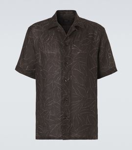 Brioni Brioni Printed linen bowling shirt
