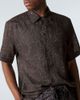 Brioni Brioni Printed linen bowling shirt - 5