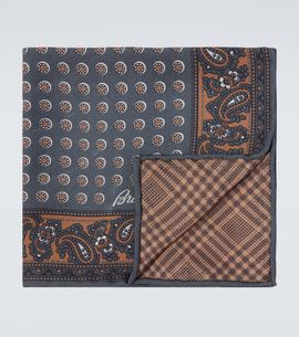 Brioni Brioni Printed silk twill scarf