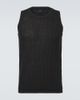 Brioni Brioni Ribbed-knit cotton, linen, and silk tank top - 1