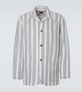 Brioni Brioni Striped cotton and linen blazer
