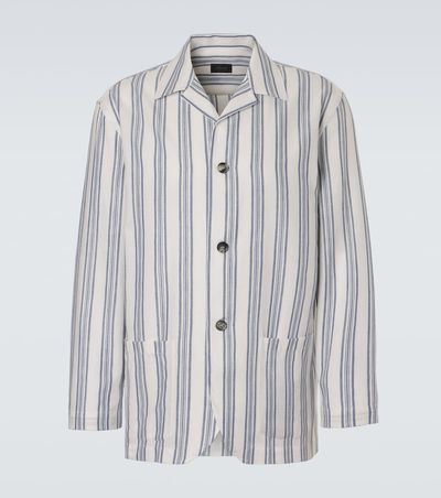 Brioni Brioni Striped cotton and linen blazer