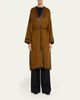 Brioni Leather-Trim Cashmere Oversized Wrap Coat - 2