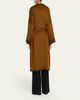 Brioni Leather-Trim Cashmere Oversized Wrap Coat - 3