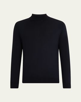Brioni Men's 18gg Wool Mock Neck Sweater