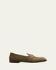 Brioni Men's Appia Suede Penny Loafers - 1