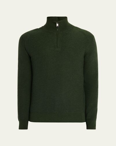 Brioni Men's Cashmere Quarter-Zip Sweater