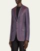 Brioni Men's Chevron Cashmere Single-Breasted Sport Coat - 4