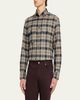 Brioni Men's Cotton Flannel Plaid Button-Down Shirt - 4