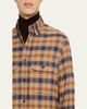 Brioni Men's Cotton Flannel Plaid Button-Down Shirt - 9