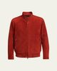 Brioni Men's Leather Stand-Collar Blouson - 1