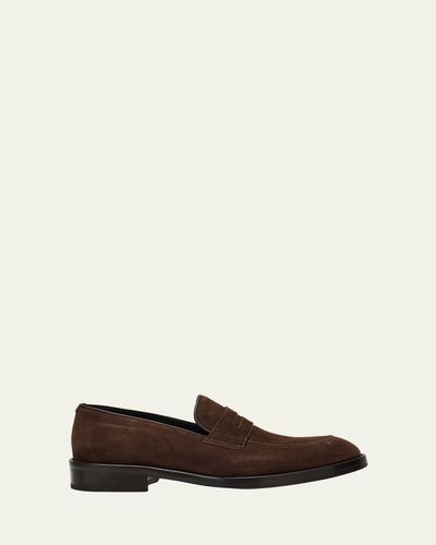 Brioni Men's Lukas Suede Penny Loafers