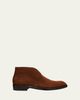 Brioni Men's Milano Suede Rubber-Sole Chukka Boots - 1