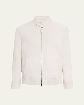 Brioni Men's Nubuck Leather Full-Zip Blouson