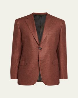 Brioni Men's Silk and Cashmere Prince of Wales Sport Coat