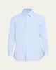 Brioni Men's Solid Cotton French-Cuff Sport Shirt - 1