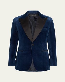 Brioni Men's Virgilio Velvet Peak-Lapel Sport Coat