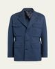 Brioni Men's Washed Silk Safari Jacket - 1