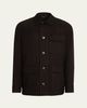 Brioni Men's Wool Herringbone Overshirt - 1