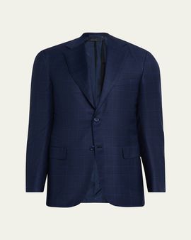 Brioni Men's Wool Plaid Single-Breasted Sport Coat