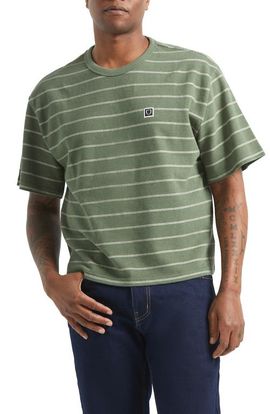 Brixton Brixton Boxy Shield Stripe Piqué T-Shirt