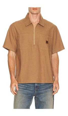 Brixton Brixton Brakeman Half Zip Short Sleeve Shirt