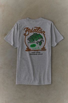 Brixton Brixton Cast Graphic Tee in Grey, Men's at Urban Outfitters