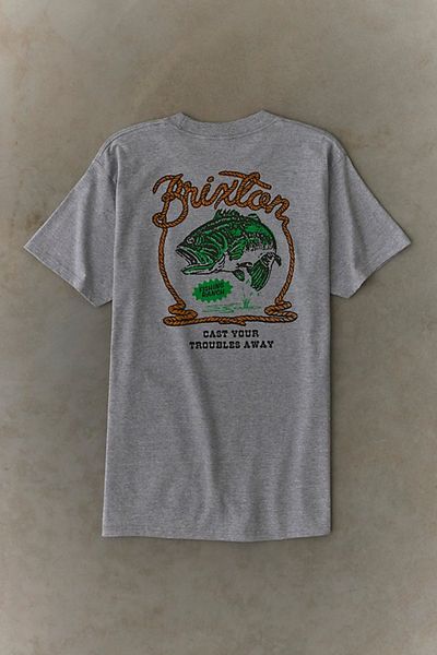 Brixton Brixton Cast Graphic Tee in Grey, Men's at Urban Outfitters