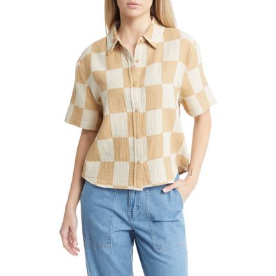 Brixton Brixton Mykonos Check Cotton Camp Shirt