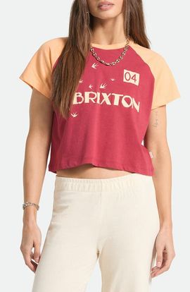 Brixton Brixton Swallow Sky Raglan Sleeve Crop Graphic T-Shirt