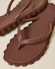 Brizza Arezzo Brizza Arezzo Scalloped Thong Sandals in Brown, Women's at Urban Outfitters - 1