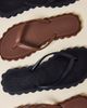 Brizza Arezzo Brizza Arezzo Scalloped Thong Sandals in Brown, Women's at Urban Outfitters - 4
