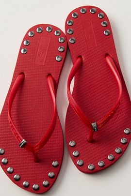 Brizza Arezzo Keepsake Embellished Thong Sandals