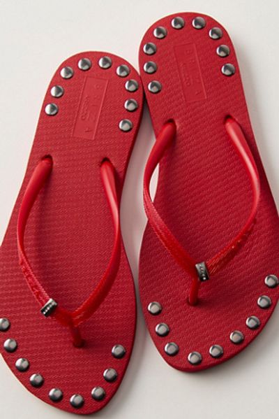 Brizza Arezzo Keepsake Embellished Thong Sandals