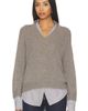 Brochu Walker Brochu Walker V-neck Printed Layered Pullover Sweater - 1