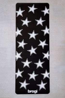 Brogi Yoga Brogi Yoga Star Print Rubber Yoga Mat in Oyster at Urban Outfitters