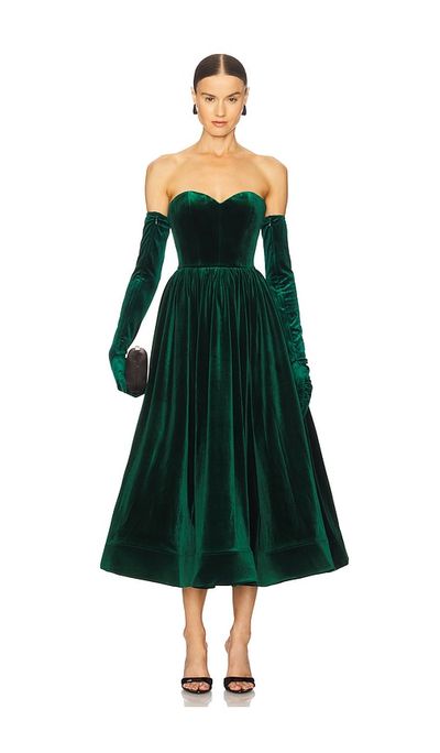 Bronx and Banco - Inara Velvet Midi Dress