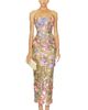 Bronx and Banco Bronx and Banco Iris Floral Maraya Strapless Ankle Dress - 1