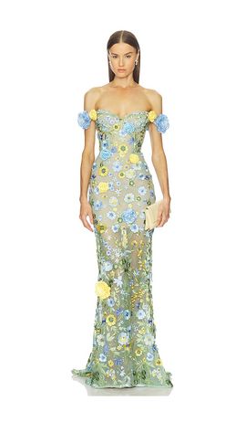 knee length dresses for ladies Bronx and Banco Giselle Powder Blue Maxi Dress main image 0