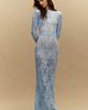 Bronx and Banco Long-Sleeve Fitted Lace Gown - 4