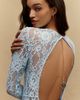 Bronx and Banco Long-Sleeve Fitted Lace Gown - 5