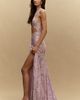 Bronx and Banco Naia Silk Lace Cutout Gown - 4