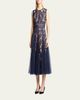 Bronx and Banco Saba Leaf-Appliqué Lace Midi Dress - 2
